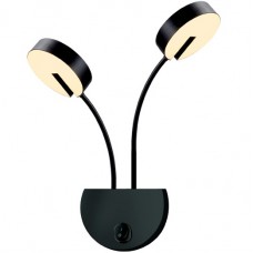 Απλίκα Τοίχου LED 17W 230V 1180lm Θερμό Φως Μαύρο Ματ 955SENSO2W